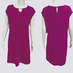 Apt.9 Women's Shift Dress Sleeveless Magenta Knee Length Size M